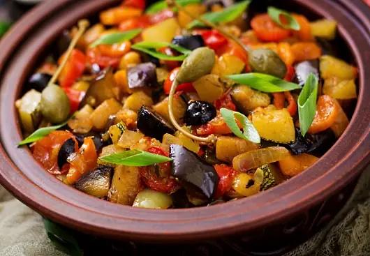 vegetarisk: grönsaksgryta Caponata