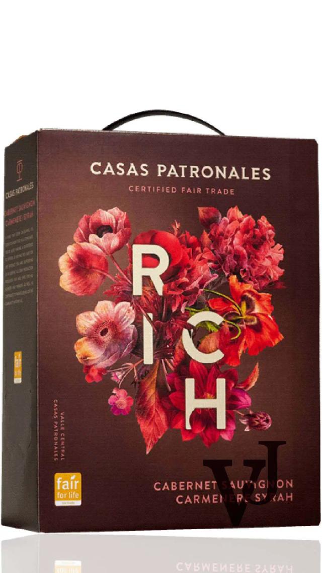 Casas Patronales Rich Cabernet sauvignon, carmenère och syrah.