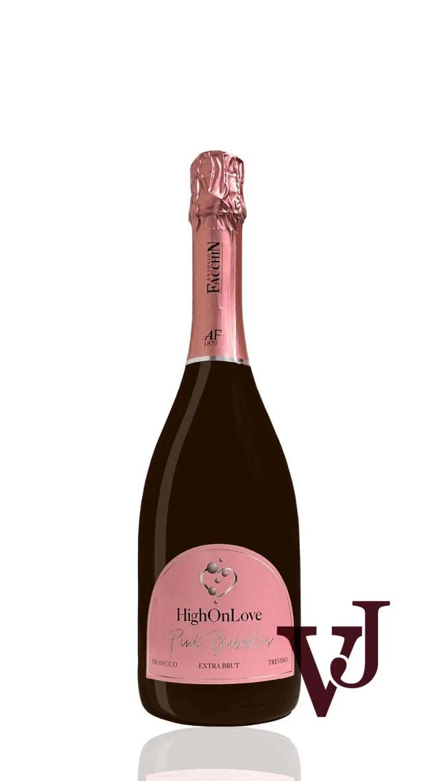 HighOnLove Pink Bubbles Prosecco Extra Brut 2022 från www.vinjournalen.se