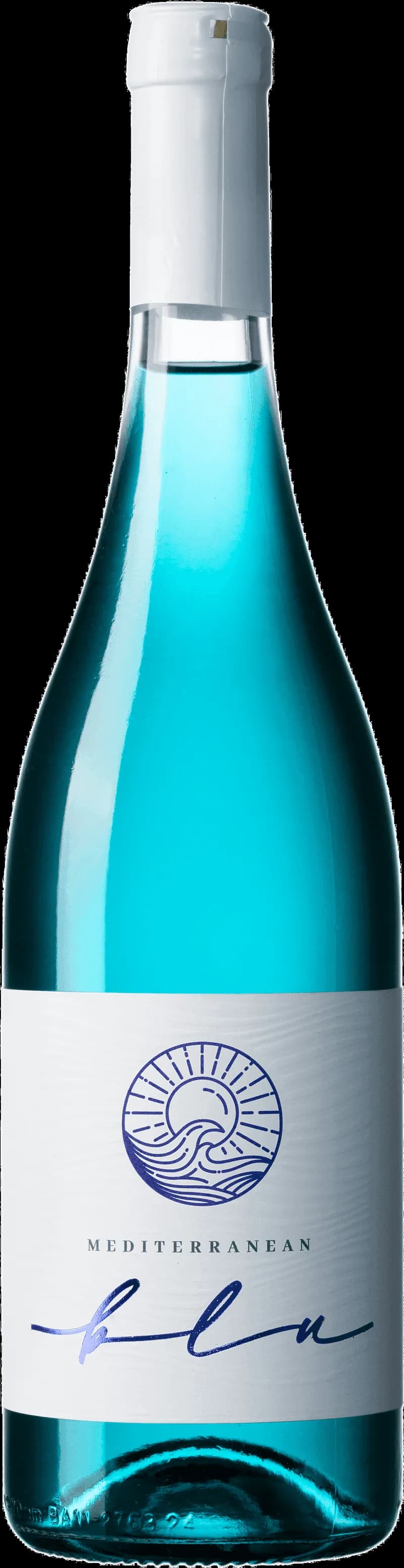Flera olika Mediterranean Blu-drycker uppställda på en bricka.
