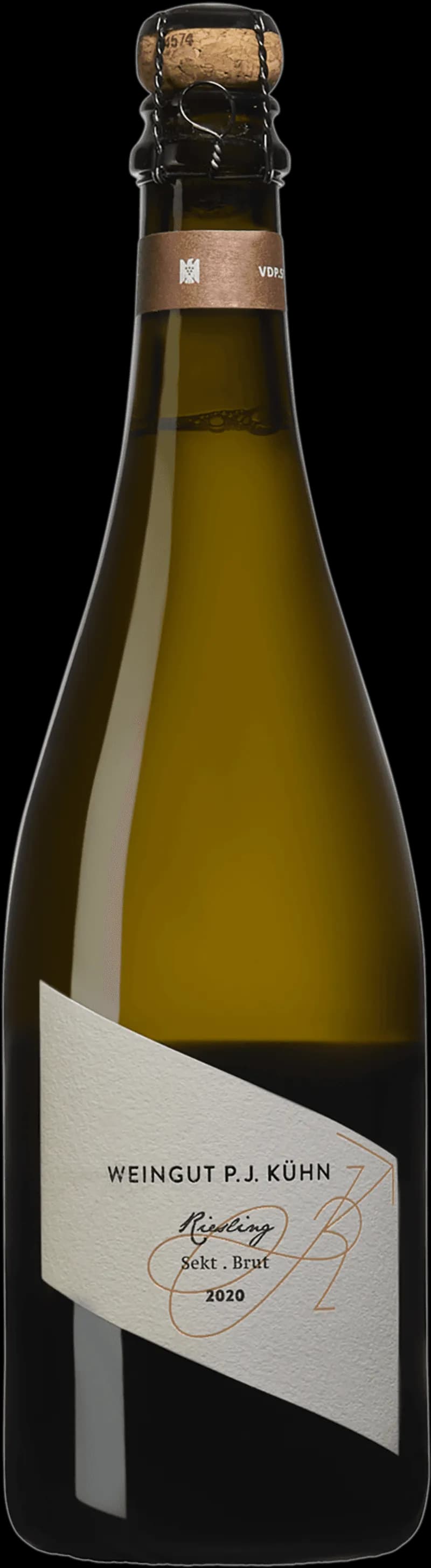 Flaska och glas med mousserande vin från Peter Jakob Kühn