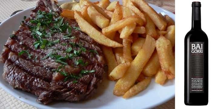 Grillad Entrecôte, Salsa Verde och Rioja