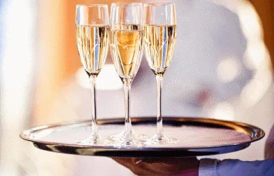 Bubbel - brucka med champagneglas