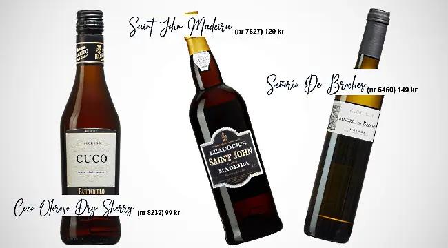 söta viner- madeira, sherry och moscatel