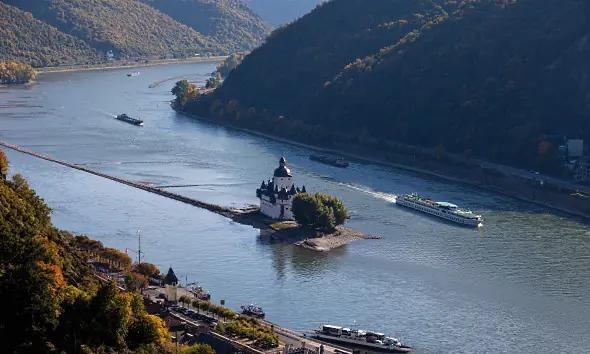 tyska viner - floden Rhen vy över