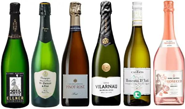 påsk-bubbel en parad med flaskor