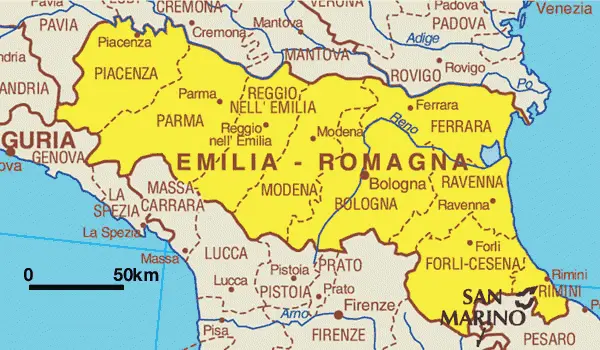 reggio emilia italien karta y