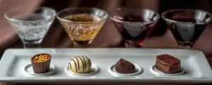 dessertviner - chokladpreliner och olika viner i glas - Vinjournalen.se
